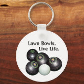 ライブライフと遊芝生ボウル、キーリング キーホルダー (裏面)