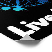 ライブライフのセミコロン愛とサポート自殺アウェア ポスター (角)