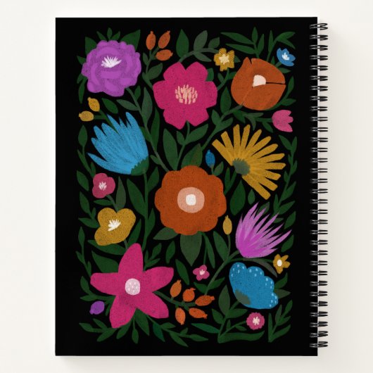 ライブライフのフル開花はっきりしたフローラ |名前 ノートブック (裏面)