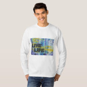 ライブライフの落書きの背景 Tシャツ (正面フル)