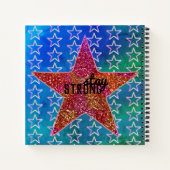 ライブライフエピックステイ強いモチベーションHappy Star ノートブック (裏面)