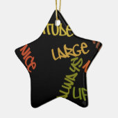 ライブライフラージワードアートプリント セラミックオーナメント (左)