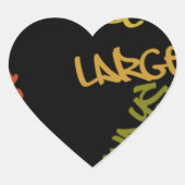 ライブライフラージワードアートプリント ハートシール (正面)