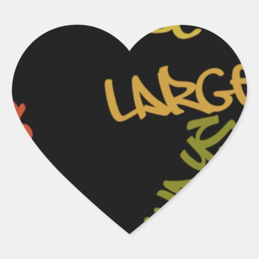 ライブライフラージワードアートプリント ハートシール (正面)