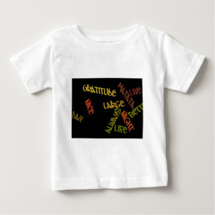 ライブライフラージワードアートプリント ベビーTシャツ