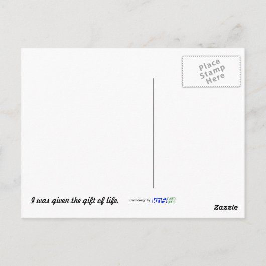 ライブライフ与えの受信者 ポストカード (裏面)