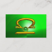 ライブラグリーンエメラルドと金ゴールド 名刺 (裏面)