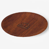 ライブラサインオンマホガニースタイルデコール ペーパープレート (アングル)