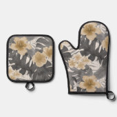 ライブラブアロハパームツリービーチサイン 鍋つかみ&鍋敷きセット (正面)