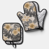 ライブラブアロハパームツリービーチサイン 鍋つかみ&鍋敷きセット (正面/裏面)