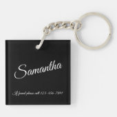 ライブラブエレガント笑い白黒脚本 キーホルダー (裏面)