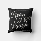 ライブラブエレガント笑い白黒脚本 クッション (裏面)