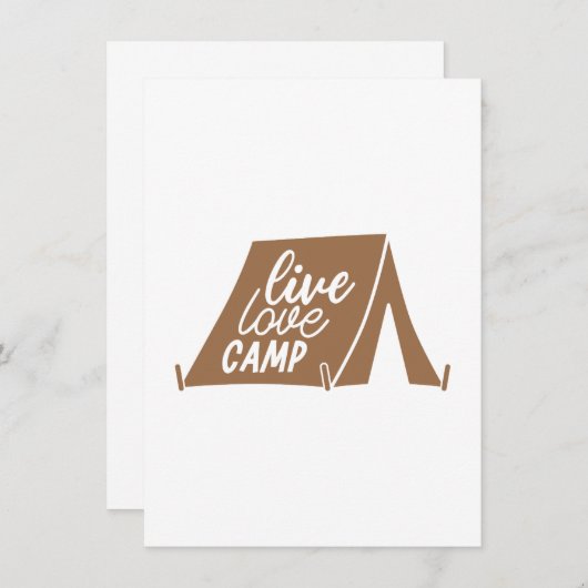 ライブラブキャンプキャンプギアフレーズ引用文スローガン ノートカード (正面/裏面)