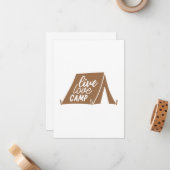 ライブラブキャンプキャンプギアフレーズ引用文スローガン ノートカード (正面/裏面インサイチュ)