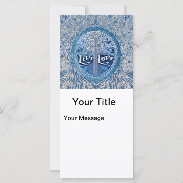 ライブラブクロスブルーツリーオブライフパターン (正面)