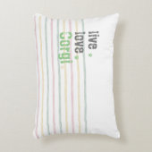 ライブラブコーギストライプのアクセント枕 アクセントクッション (正面(垂直))