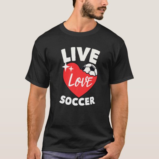 ライブラブサッカーフスボールゴールキーパーFutbolトライン Tシャツ (正面)