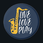 ライブラブサックス遊プレイヤーのジャズ音楽愛好家 マグネット<br><div class="desc">ヴィンテージバンドやシンフォニーのヴァイオリンやサックス遊フォンのためのレトロなオーケストラやジャズ音楽ファンデザイン。ザックスカッコいいホニスト、バイオリニスト、ミュージシャンおよびアーティストのためのジャズの商品。そしおもしろいてユーモアのある、ヴァイオリンやサックスの先生、オーケストラのファン、音楽を愛する人のための音楽パン。お土産、素晴らしクリスマスプレゼント、家族や友人のための誕生日プレゼント。</div>