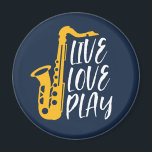 ライブラブサックス遊プレイヤーのジャズ音楽愛好家 マグネット<br><div class="desc">ヴィンテージバンドやシンフォニーのヴァイオリンやサックス遊フォンのためのレトロなオーケストラやジャズ音楽ファンデザイン。ザックスカッコいいホニスト、バイオリニスト、ミュージシャンおよびアーティストのためのジャズの商品。そしおもしろいてユーモアのある、ヴァイオリンやサックスの先生、オーケストラのファン、音楽を愛する人のための音楽パン。お土産、素晴らしクリスマスプレゼント、家族や友人のための誕生日プレゼント。</div>