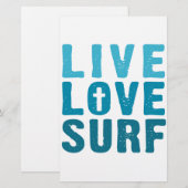 ライブラブサーフ 便箋 (正面/裏面)