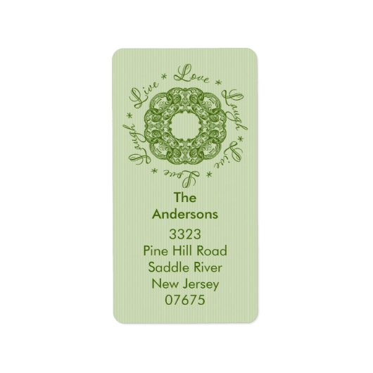 ライブラブシンククリスマス差出人住所ラベル ラベル (正面)