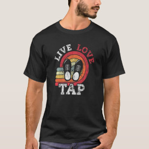 ライブラブタップダンスダンサー動揺してレトロヴィンタグ Tシャツ