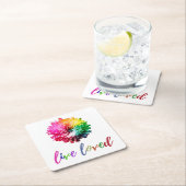 ライブラブド紙コースター スクエアペーパーコースター (インサイチュ)