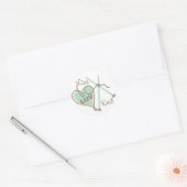 ライブラブニットハート糸編み物針 ラウンドシール (封筒)