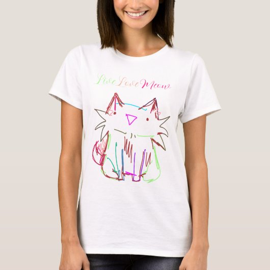 ライブラブニャウ Tシャツ (正面)