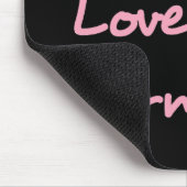 ライブラブバミューダスクリプト文字といかりダーク マウスパッド (コーナー)