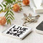 ライブラブバークハッピーバークドッグスクバーク引用文K9クート キーホルダー (側面)