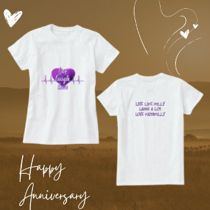 ライブラブパープルライフモダン引用文 Tシャツ