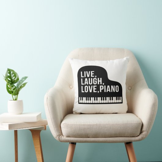 ライブラブピアノグランドピアノピアニスト引用文 クッション (椅子)
