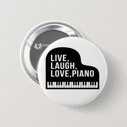 ライブラブピアノグランドピアノピアニスト引用文  缶バッジ (正面&裏面)