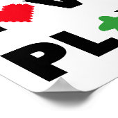 ライブラブブラック遊文字プリント ポスター (角)