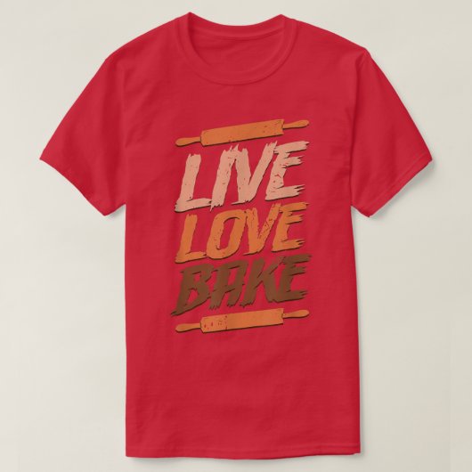 ライブラブベイクベーキング Tシャツ (デザイン正面)