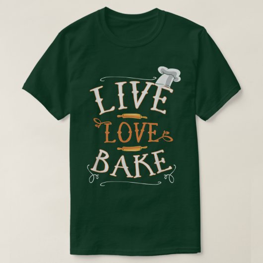 ライブラブベーク料理シェフ Tシャツ (デザイン正面)