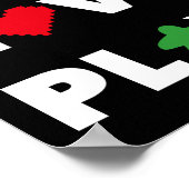 ライブラブホワイト遊文字プリント ポスター (角)