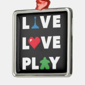 ライブラブホワイト遊文字メタルオーナメント メタルオーナメント (左)