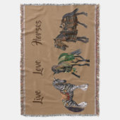 ライブラブホースブランケット スローブランケット (正面縦)