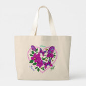 ライブラブライフハート蝶&ビーインスパイアズ ラージトートバッグ (裏面)