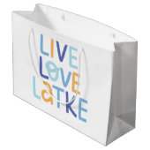 ライブラブラッケハヌカーデザイン ラージペーパーバッグ (裏面アングル)