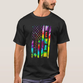 ライブラブレジットミュー自閉症意識絞り染めAu Tシャツ