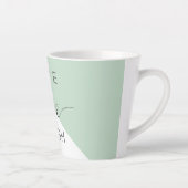 ライブラブローライトモチベーション前向きミント引用文 カフェラテマグ (右)