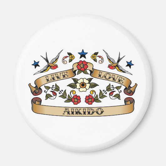 ライブラブ合気道 マグネット (正面)