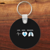 ライブラブ呼吸 – 呼吸セラピストギフト キーホルダー (正面)