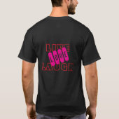 ライブラブ笑いはっきりしたタイポグラフィ Tシャツ (裏面)