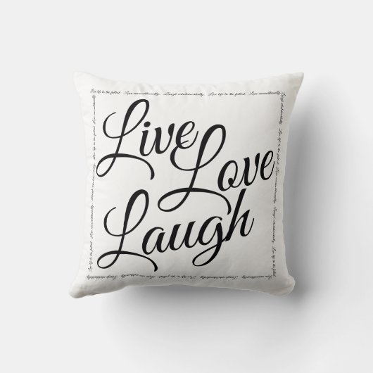 ライブラブ笑いエレガント白黒脚本 クッション (裏面)