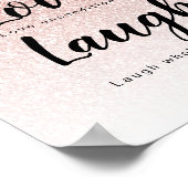 ライブラブ笑いガーリーバラ金ゴールドグリッタータイポグラフィ ポスター (角)