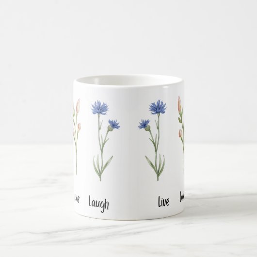 ライブラブ笑いフローラセラミックマグカップ コーヒーマグカップ (中央)